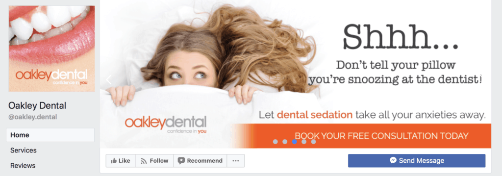 create dental facebook page