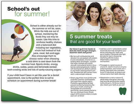 email newsletter - dental newsletter example