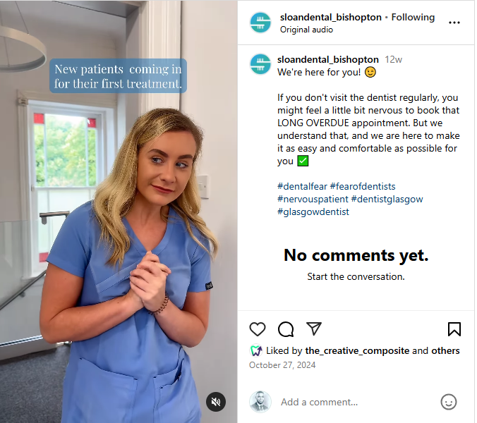 Instagram marketing for dentists