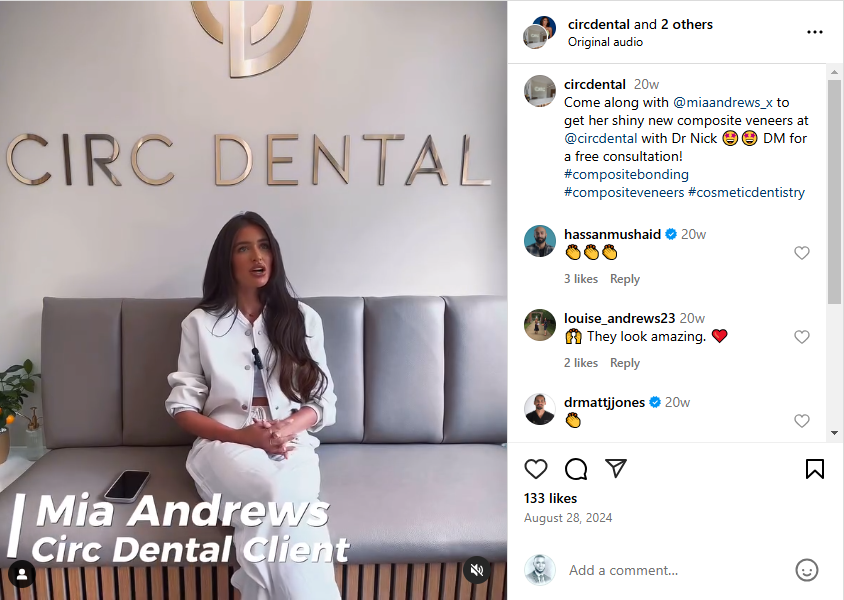 Instagram marketing for dentists