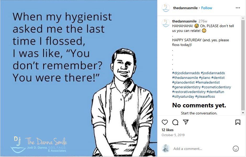 Instagram post ideas for dentists