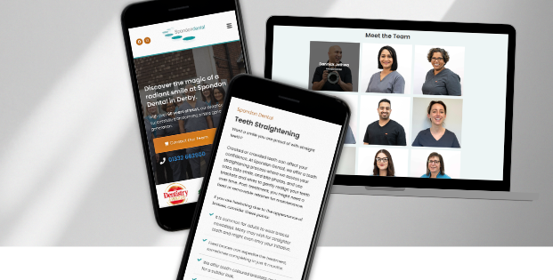 Dental website on mobile and desktop